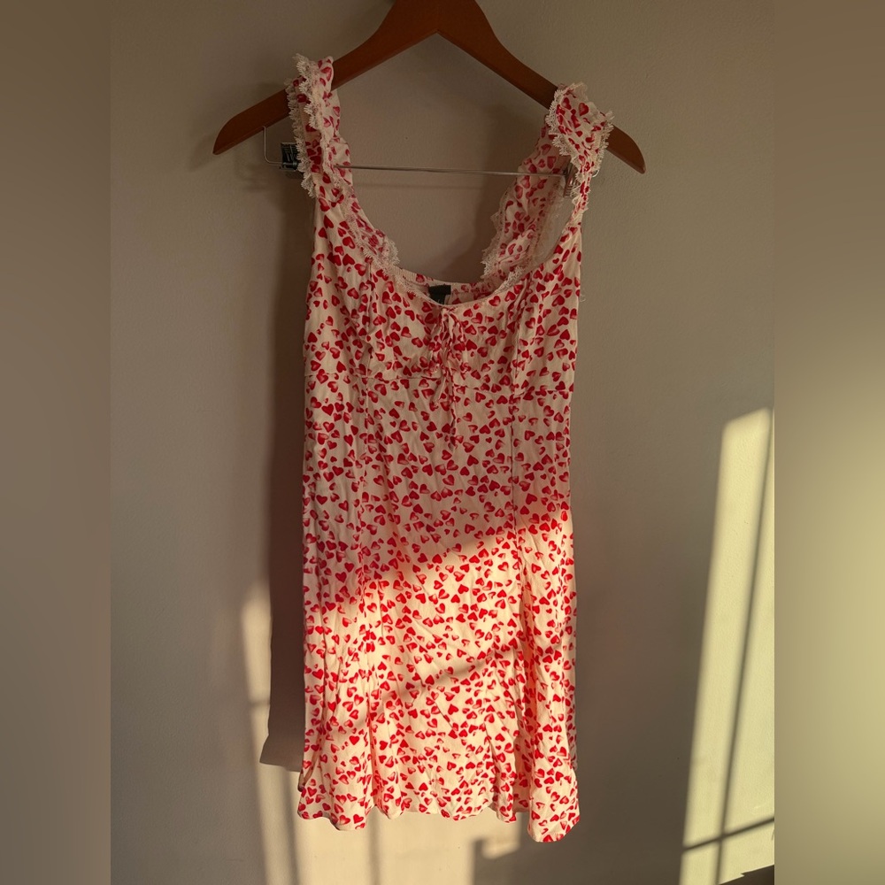 Wild Fable Red Heart Patterned dress nwt‎ med perfect valentines dress